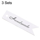 3 Sets Retro Baking Sticker Tag Swallow Tail Bookmark Gift Card, Style: Handmade (White)