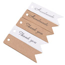 3 Sets Retro Baking Sticker Tag Swallow Tail Bookmark Gift Card, Style: Handmade (White)
