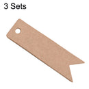 3 Sets Retro Baking Sticker Tag Swallow Tail Bookmark Gift Card, Style: Blank (Cowhide)