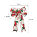 2 PCS ZX22045 23x35cm Christmas Tree Decoration Ribbon DIY Christmas Decorative Bows Ribbon(Grey)