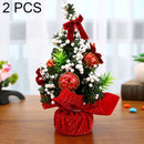 2 PCS 20cm 20cm Mini Christmas Decoration Tree Christmas Day Shopping Mall Decorative Props(Red)