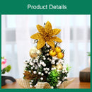2 PCS 20cm 20cm Mini Christmas Decoration Tree Christmas Day Shopping Mall Decorative Props(Gold)