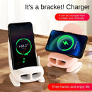 15W Chair Phone Wireless Charger Phone Charging Stand,Spec: Pink