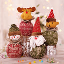 2 PCS Cartoon Doll Christmas Decoration Apples Bag Gift Bag Christmas Gift Tote Bags Holiday Props(Snowman)