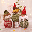2 PCS Cartoon Doll Christmas Decoration Apples Bag Gift Bag Christmas Gift Tote Bags Holiday Props(Old Man)