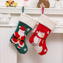 Christmas Embroidery Decorative Gift Bags Candy Bags Christmas Tree Mantel Decorative Socks(Snowman)