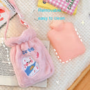 Plush Embroidery Washable Can Be Crossbody Water-Filled Warm Water Bag Green Bear