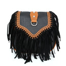 Single Shoulder Crossbody Tassel Women's Bags(Black)