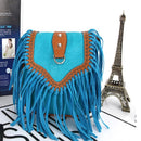 Single Shoulder Crossbody Tassel Women's Bags(Sky Blue)