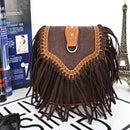 Single Shoulder Crossbody Tassel Women's Bags(Dark Curry)