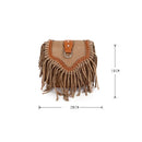 Single Shoulder Crossbody Tassel Women's Bags(Light Curry)