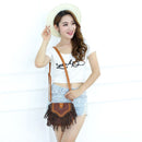 Single Shoulder Crossbody Tassel Women's Bags(Light Curry)