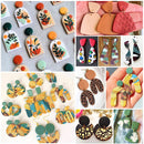 18 In 1 Soft Clay Earring Molds DIY Handmade Clay Cutter Clay Earrings Making Molds(Yellow)