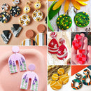 24 In 1 DIY Clay Earrings Molds DIY Handmade Clay Cutter Handmade Jewelry Molds(Dark Blue)
