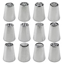 12PCS/Set Stainless Steel Laminating Nozzle Set Cake DIY Laminating Nozzle Set Baking Tools