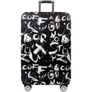 Elastic Wear-resistant Luggage Compartment Protective Cover, Size: S(Alphabet Doodle)