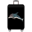 Elastic Wear-resistant Luggage Compartment Protective Cover, Size: M(Black Background Dolphin)