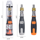2050C Portable 10 In 1 Hidden Bits Multi-angle Ratchet Corner Screwdriver Set(Orange)