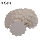 3 Sets Kraft Paper Tags Lace Round Blank Small Label(White)