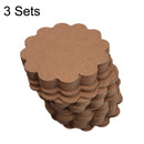 3 Sets Kraft Paper Tags Lace Round Blank Small Label(Cowhide)
