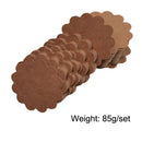 3 Sets Kraft Paper Tags Lace Round Blank Small Label(Cowhide)