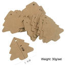 6 Sets DIY Christmas Tree Elevator Retro Card Labels Wedding Party Process Clip Stickers(White)
