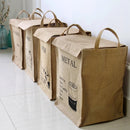 Jute Storage Box Fabric Dirty Clothes Basket Miscellaneous Sorting Storage Bag(Milk Carton)