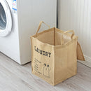 Jute Storage Box Fabric Dirty Clothes Basket Miscellaneous Sorting Storage Bag(Milk Carton)
