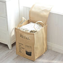 Jute Storage Box Fabric Dirty Clothes Basket Miscellaneous Sorting Storage Bag(Milk Carton)