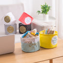 Fabric Storage Basket Desktop Organizer Basket, Style: White Prismatic