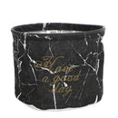 Fabric Storage Basket Desktop Organizer Basket, Style: Black Marble Pattern
