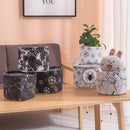 Fabric Storage Basket Desktop Organizer Basket, Style: Gray Yellow Arrow
