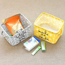 Fabric Desktop Storage Basket Office Clutter Organizer Storage Bag(Gray)