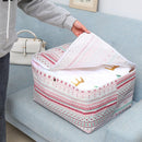 Clothes Organizer Moving Bag Canvas Zipper Quilt Storage Bag, Size: Large(Pink Gram)