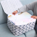 Clothes Organizer Moving Bag Canvas Zipper Quilt Storage Bag, Size: Large(Whale)