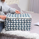 Clothes Organizer Moving Bag Canvas Zipper Quilt Storage Bag, Size: Large(Bohemia)
