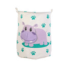 Cartoon Dirty Laundry Basket Waterproof Fabric Storage Bag(Hippo)