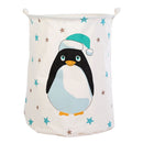 Cartoon Dirty Laundry Basket Waterproof Fabric Storage Bag(Penguin)