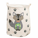 Cartoon Dirty Laundry Basket Waterproof Fabric Storage Bag(Fox)