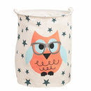 Cartoon Dirty Laundry Basket Waterproof Fabric Storage Bag(Owl)