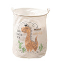 Cartoon Dirty Laundry Basket Waterproof Fabric Storage Bag(Camel)