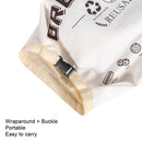 Cotton TPU Bread Bag With Clasp Reusable Storage Bag(White)
