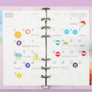 A6 Macaron PU Leather Loose-leaf Notebook Cash Budget Handbook(Black)