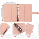 A5 Macaron Notebook PU Loose-leaf Cash Budget Handbook(Pink)