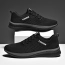 JD-9088 Autumn Fly Woven Soft Bottom Men Leisure Shoes Couple Running Shoes, Size: 37(Black Ash)