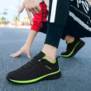 JD-9088 Autumn Fly Woven Soft Bottom Men Leisure Shoes Couple Running Shoes, Size: 37(Black Green)