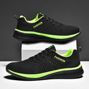 JD-9088 Autumn Fly Woven Soft Bottom Men Leisure Shoes Couple Running Shoes, Size: 48(Black Green)
