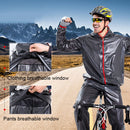 Bicycle Sports Outdoor Separate Raincoat Set Waterproof Cycling Clothing, Size: XXXL(Black Gray)