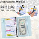 A6 Gradient Macaroon Loose-leaf Handbook Cash Budget Book(Pink Purple Green)