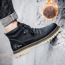 SY-5888M Winter Outdoor Work Shoes Casual Martin Boots, Size: 46(Black)